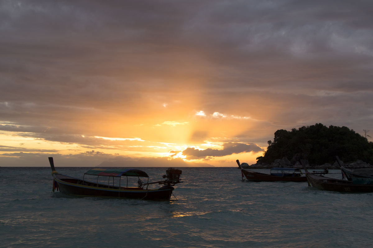 sunset over koh lipe